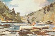 Winslow Homer Hudson River, Logging oil painting picture wholesale